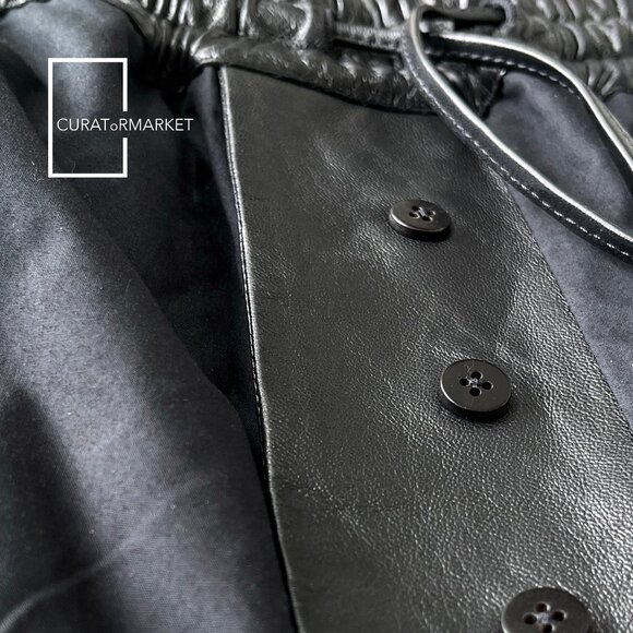 Jil Sander: EU46 $4000 Butter Soft Ovine Lamb Leather Runway Shorts SS24 - Picture 10 of 16